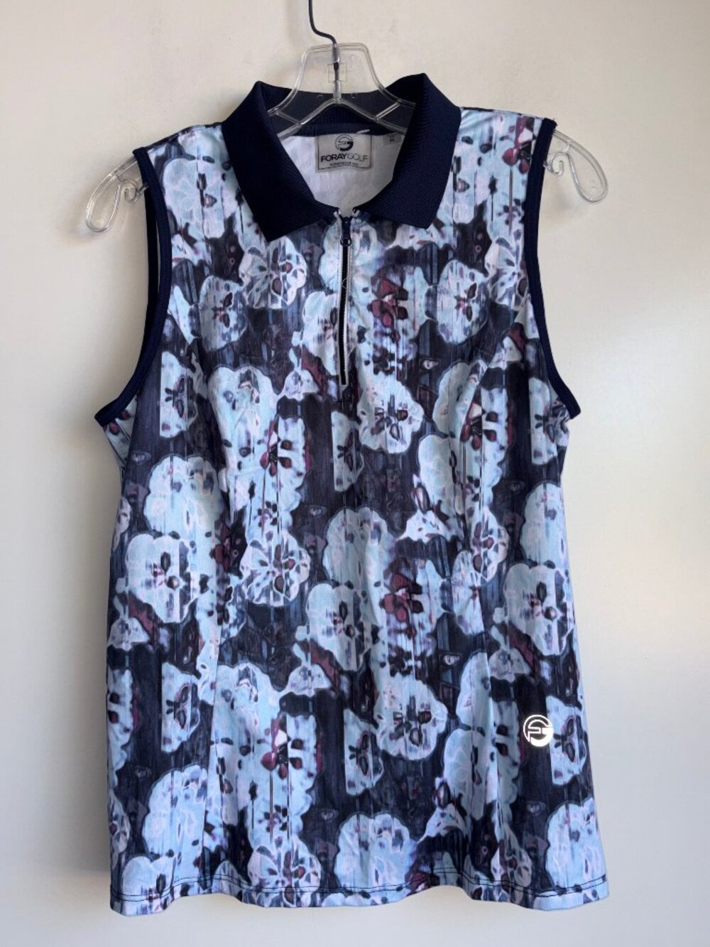 Foray Golf Floral Polo Medium Sleeveless